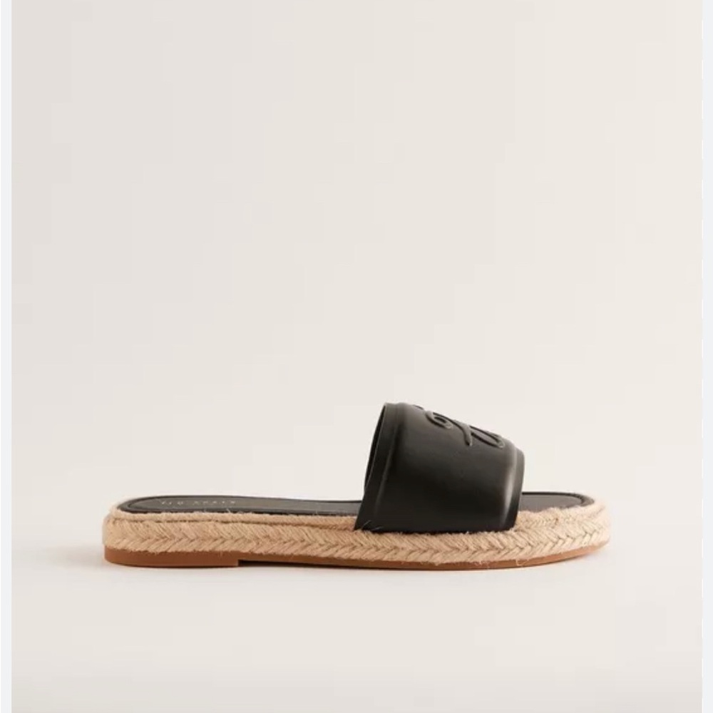 Tory Burch Everly Espadrille Leather Fashion Slide Sandal